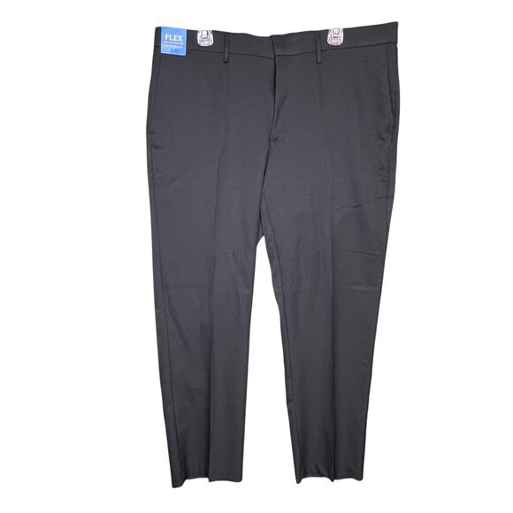 Haggar Pants Mens 40x30 Gray Slim Straight Fit Flex Waist All Day Comfort NEW - Picture 10 of 10